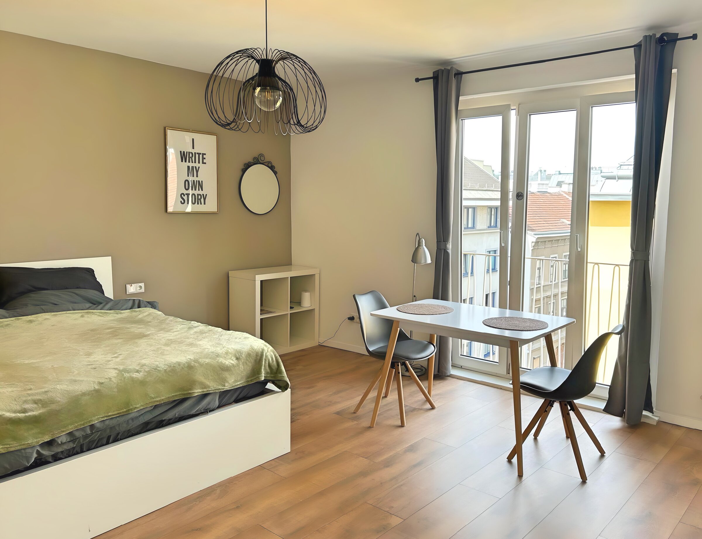 Möbliertes 1-Zimmer Apartment mit Balkon – Kurzzeitmiete Wien, Wohnen auf Zeit für 1 bis 6 Monate.