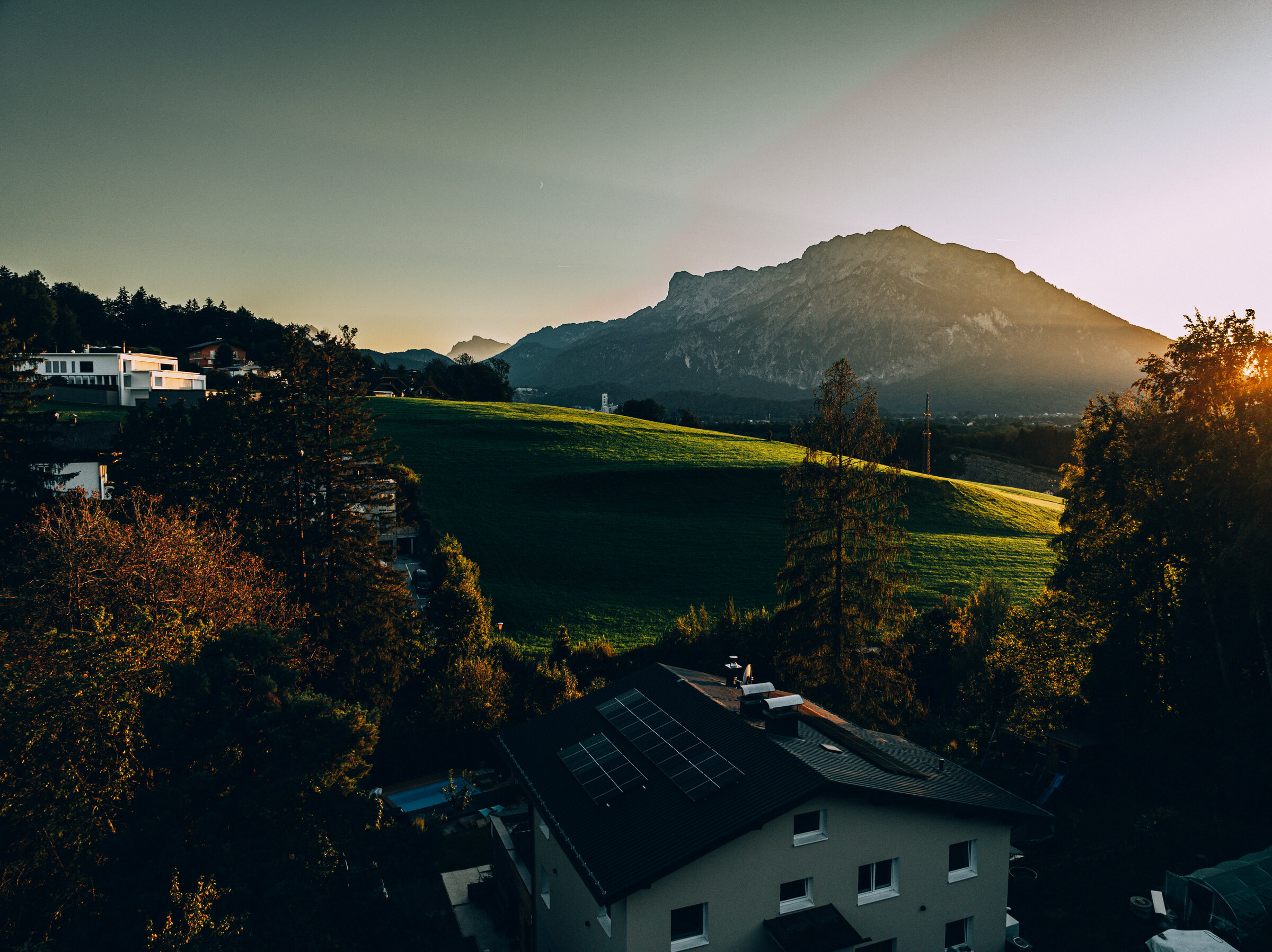 Blick auf den Untersberg vom Balkon aus