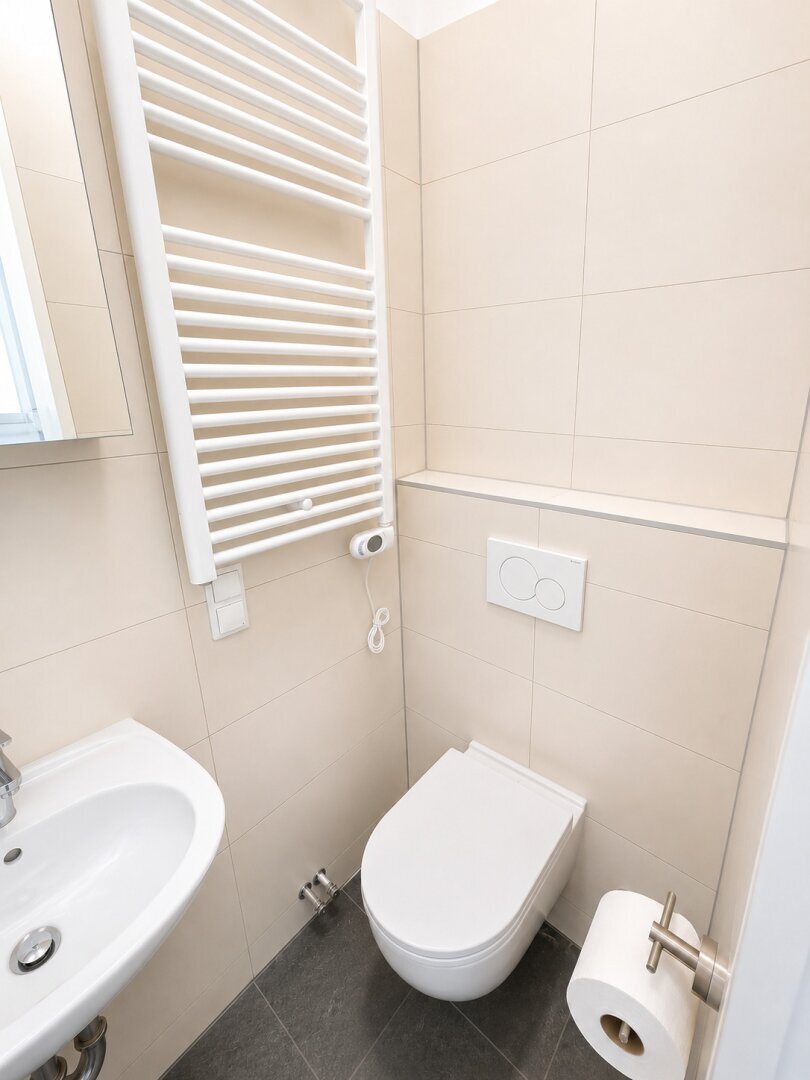 well-maintained toilet