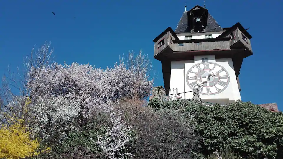 Blick auf den Grazer Schlossberg