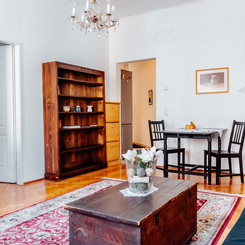 Wohnzimmer - 2-Zimmerwohnung im grünen 19. Bezirk in Wien zum Kurzzeitwohnen