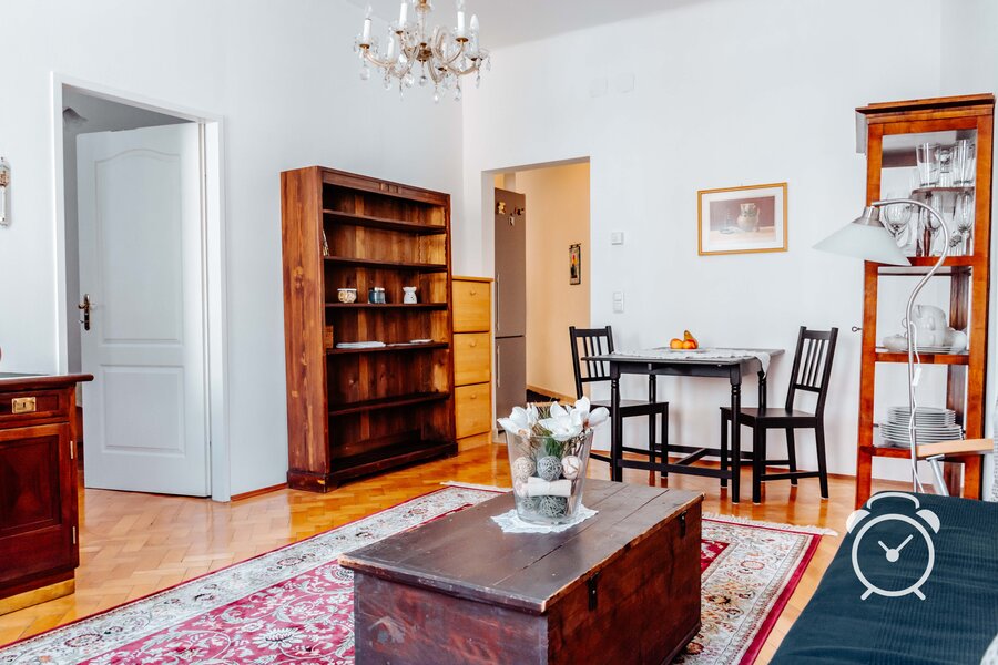 Wohnzimmer - 2-Zimmerwohnung im grünen 19. Bezirk in Wien zum Kurzzeitwohnen