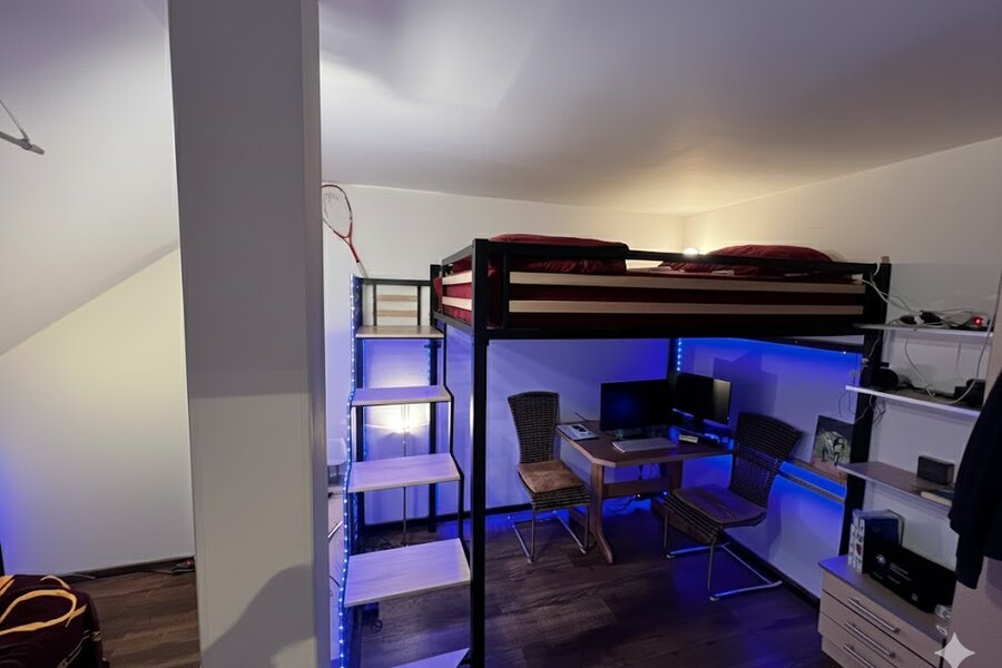 Schlafbereich & Büro