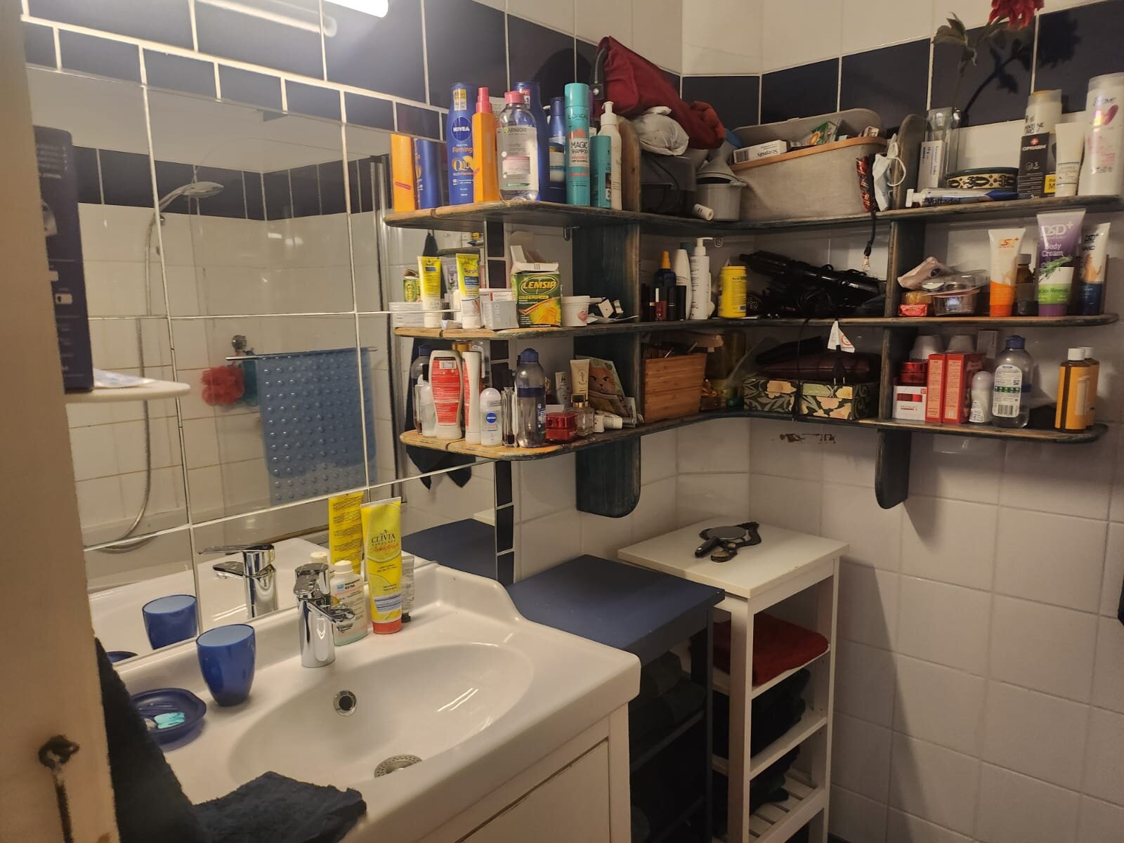 Spiegel und Regal Badezimmer | © Elisabeth Zinschitz