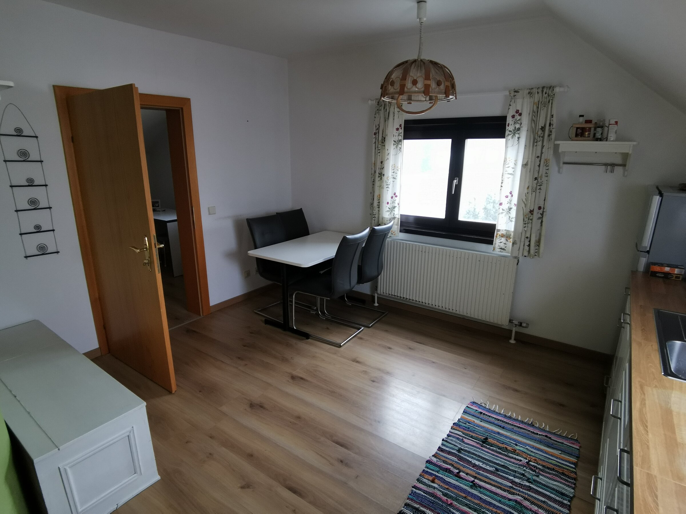 Kitchen with eating area