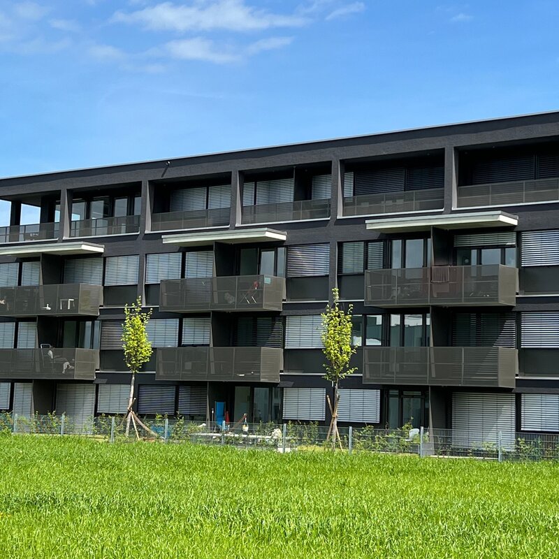 Frontansicht der Wohnanlage