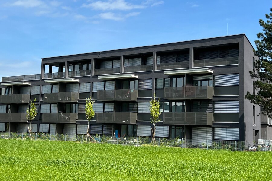 Frontansicht der Wohnanlage
