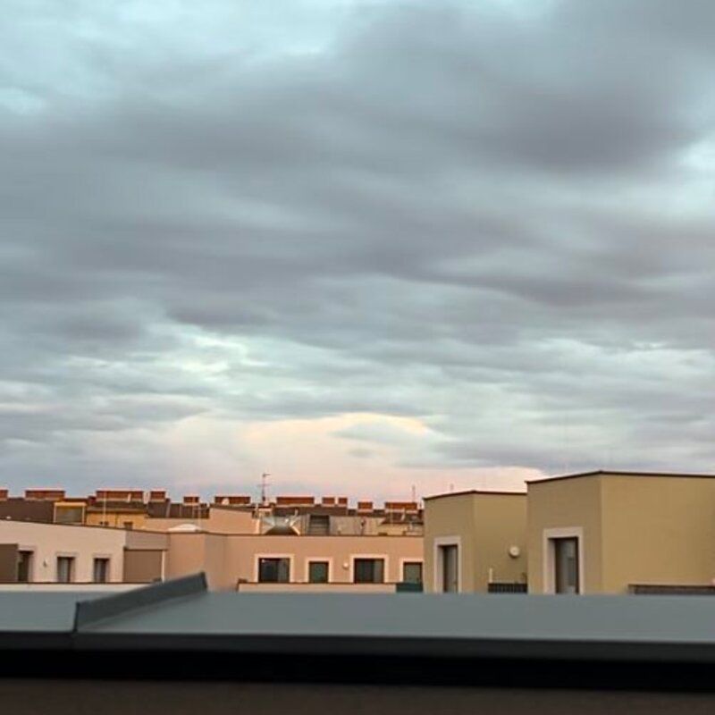 Nach Westen gerichtete Terrasse