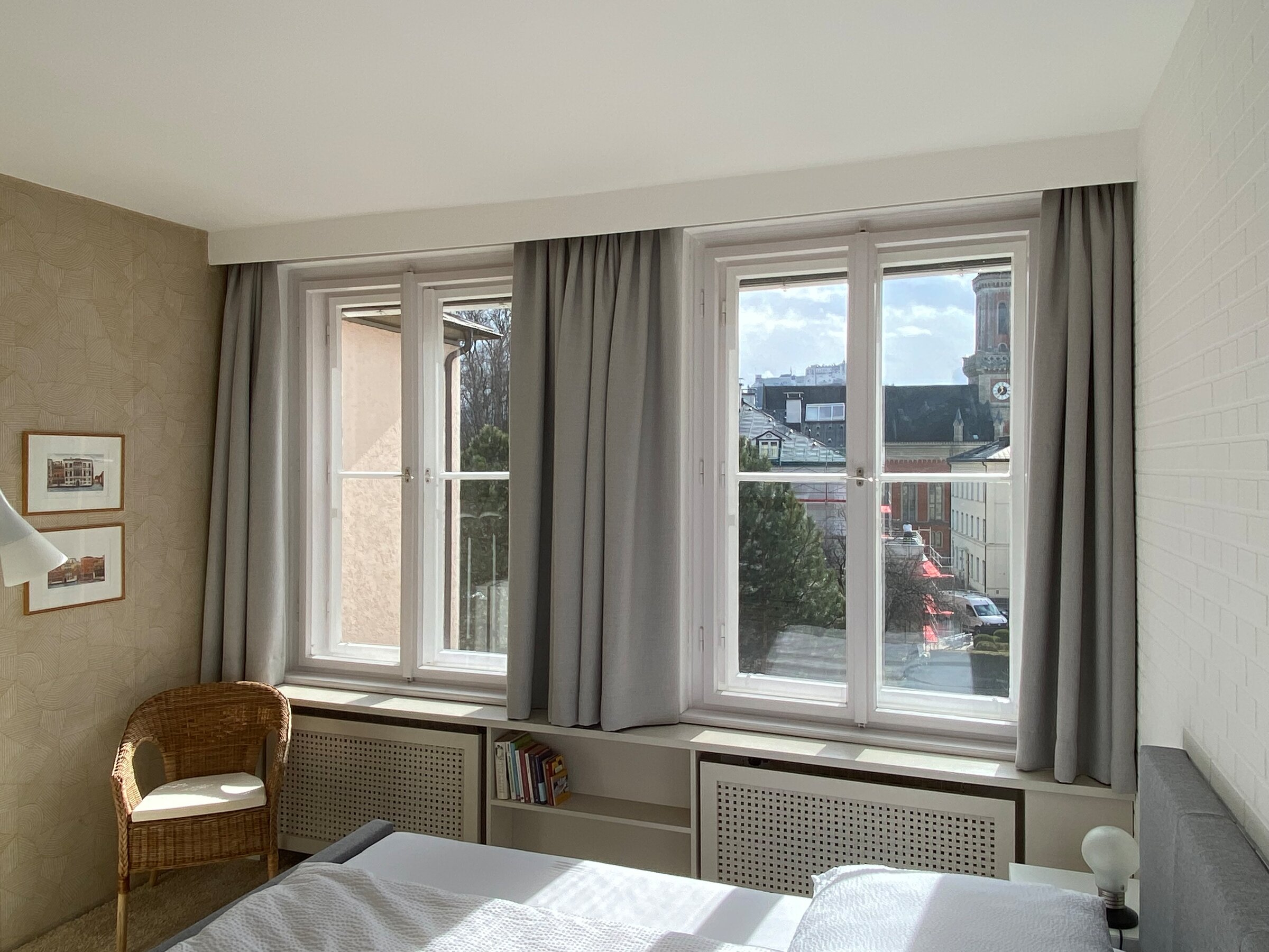 Schlafzimmer mit Blick zur Festung 
