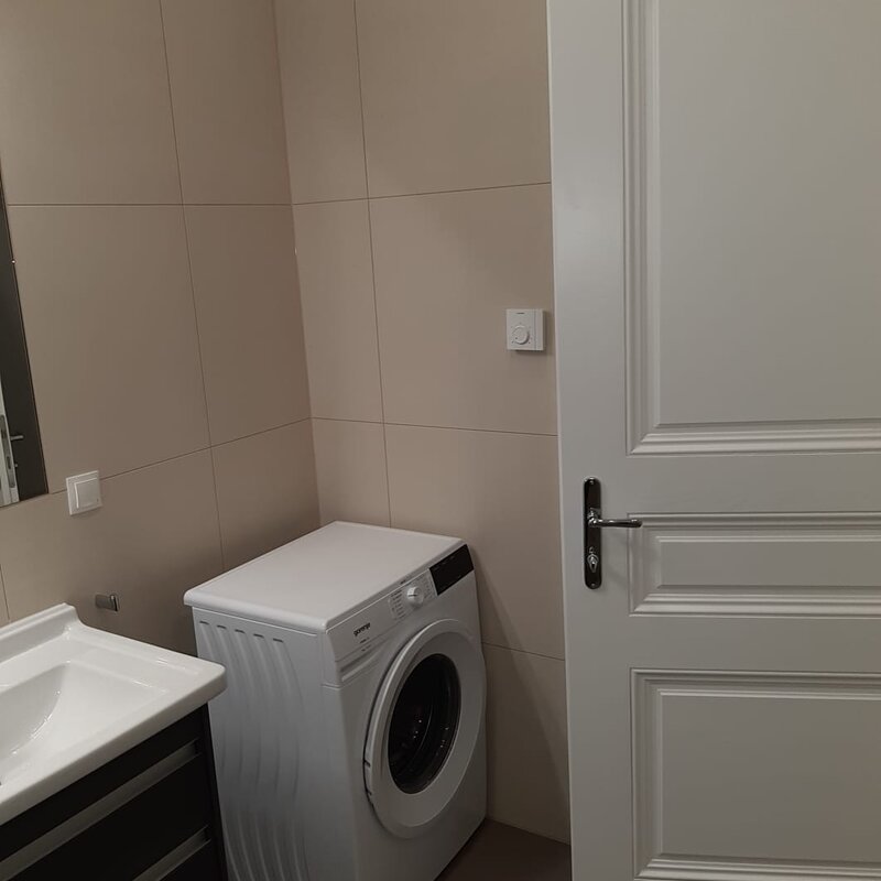 Washmachine in the bathroom