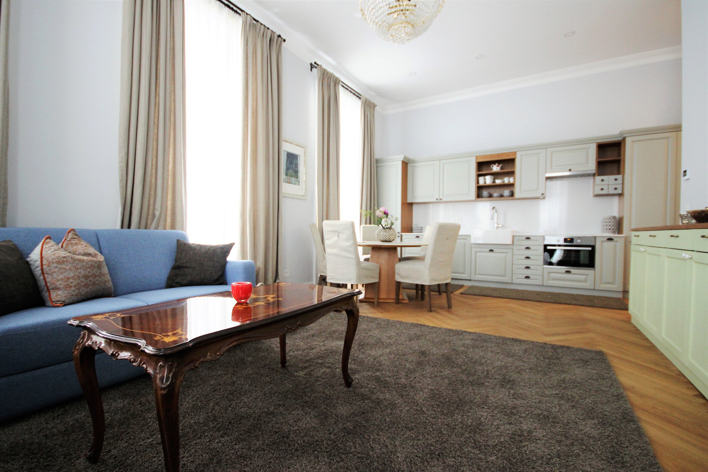 Wohnküche (Blick vom Wohnzimmer)