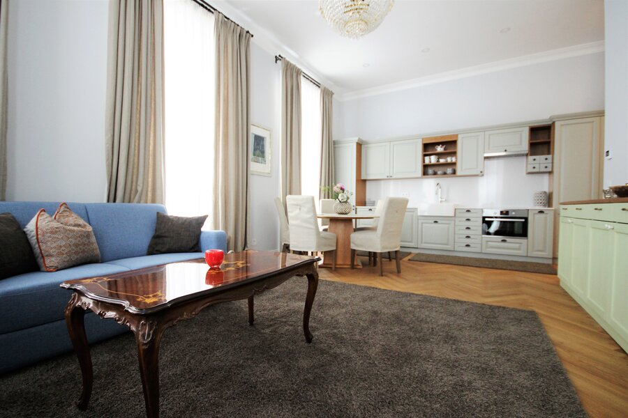 Wohnküche (Blick vom Wohnzimmer)