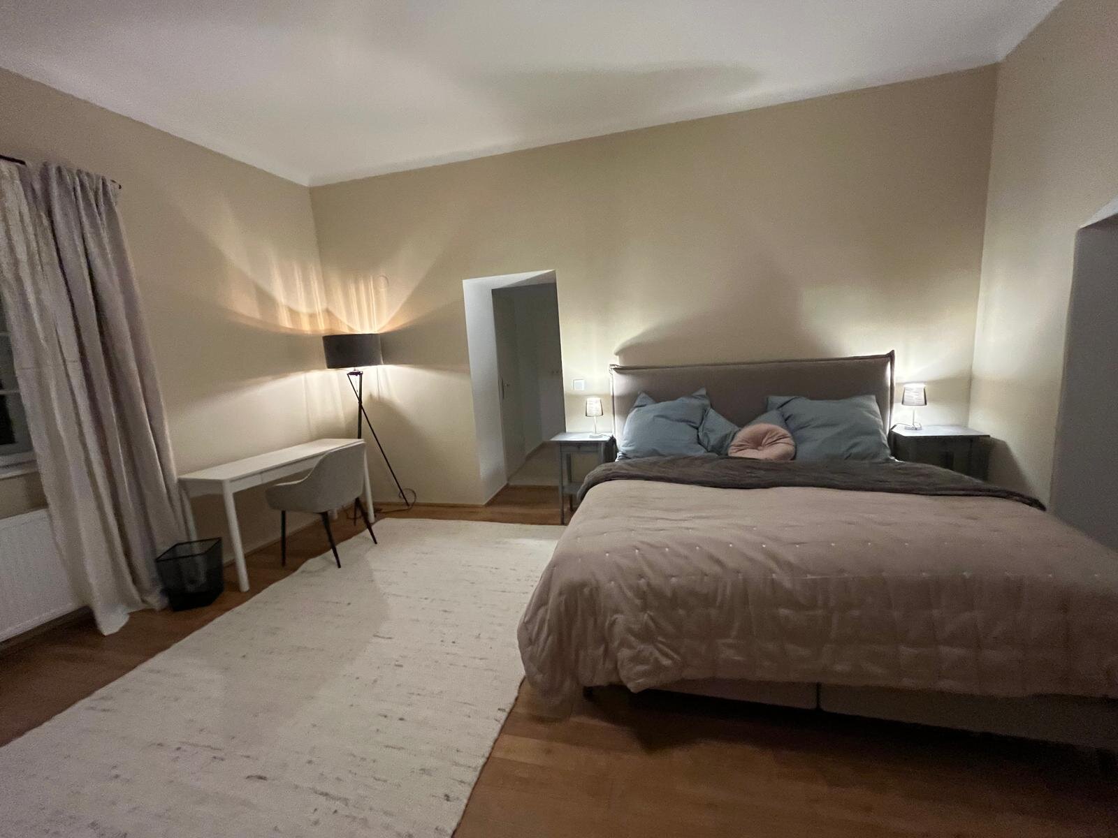 Bed and workspace