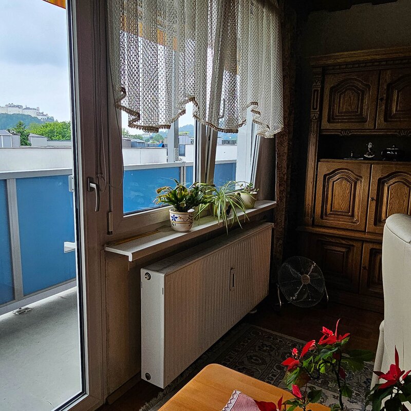 Wohnzimmer mit Blick auf Festung Hohensalzburg 