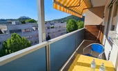 Balkon mit Blick auf die Festung Hohensalzburg