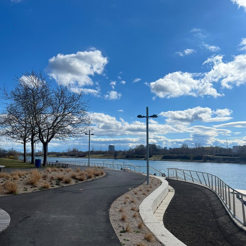 Promenade new danube river