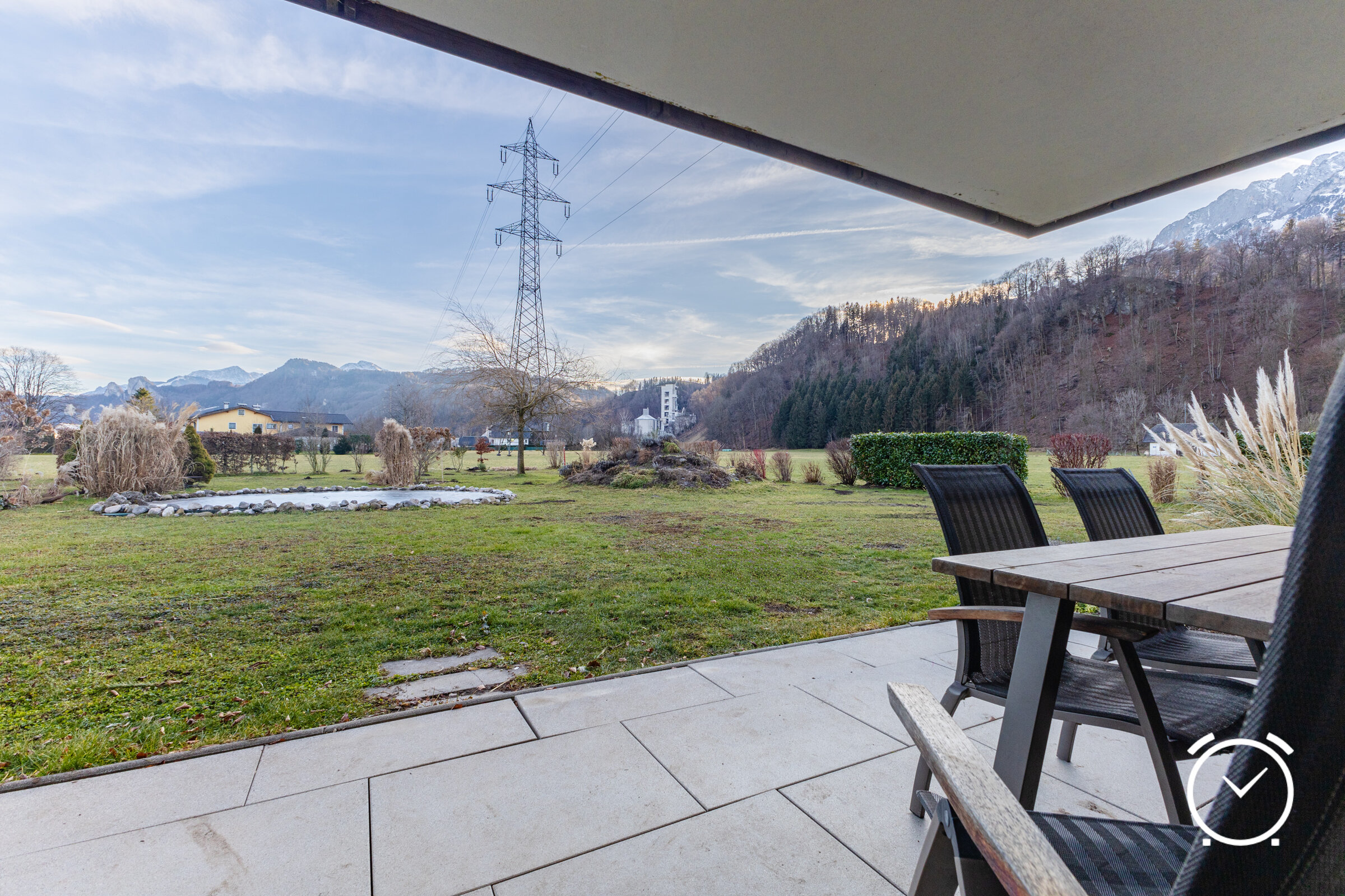 Terrace and garden