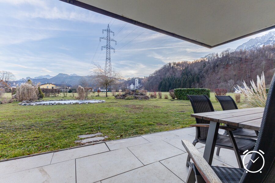 Terrace and garden