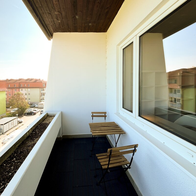 6 sqm loggia, private and secluded, perfect for sunbathing in peace and privacy | © Gerald Scharf
