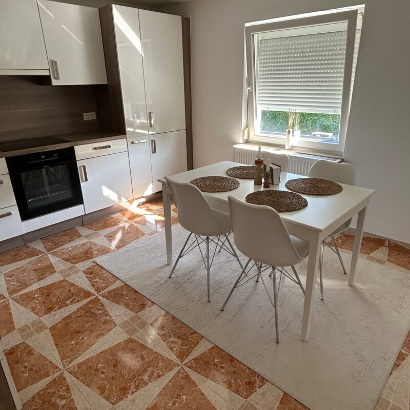 Bright kitchen & dining area – 2-room apartment for short-term rental & temporary housing for 1 to 6 months in Bergheim