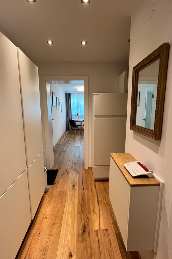 Spiegel, Schuhschrank, Kleiderschrank und Wandkasten