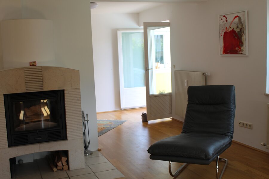 Living area with view to garden door