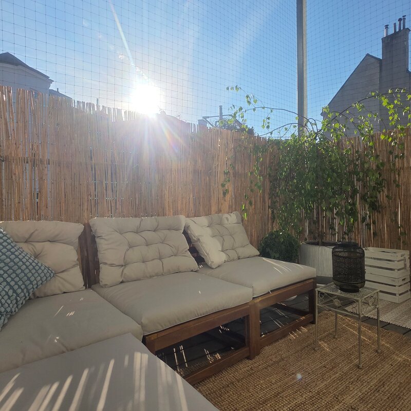 Sunny lounge terrace: 2-room apartment, short-term rental & temporary housing for 1 to 6 months in Vienna