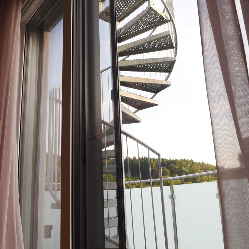 Wendeltreppe zur Dachterrasse 