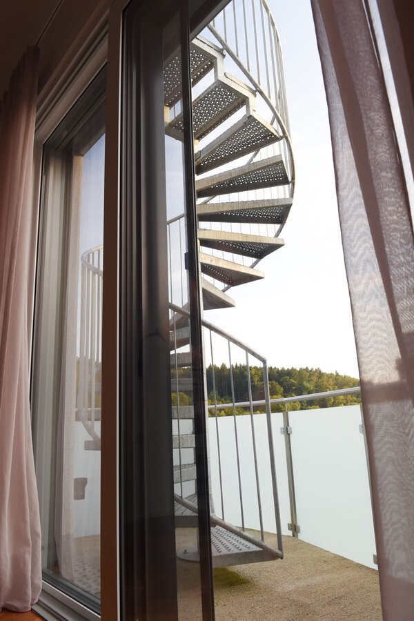 Wendeltreppe zur Dachterrasse 