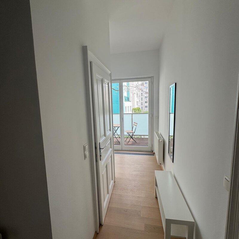 Entrance area and door to the storage room