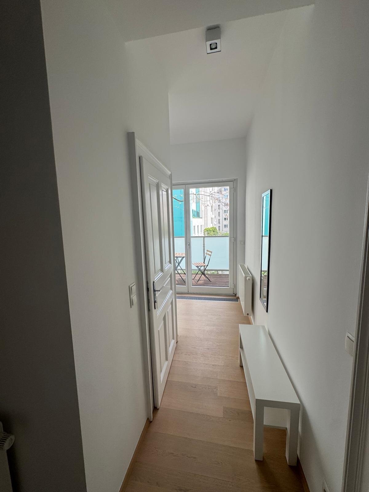 Entrance area and door to the storage room