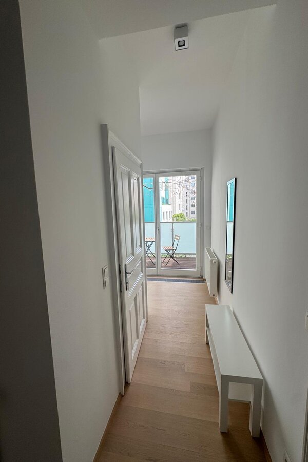 Entrance area and door to the storage room