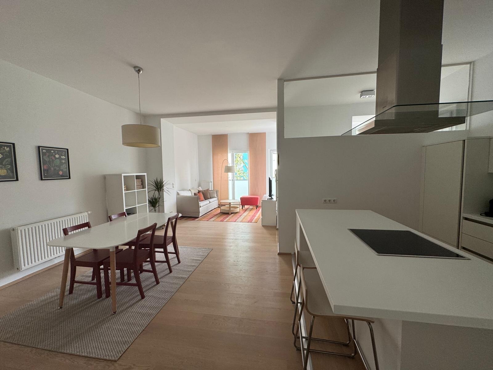 Living and dining area, kitchen