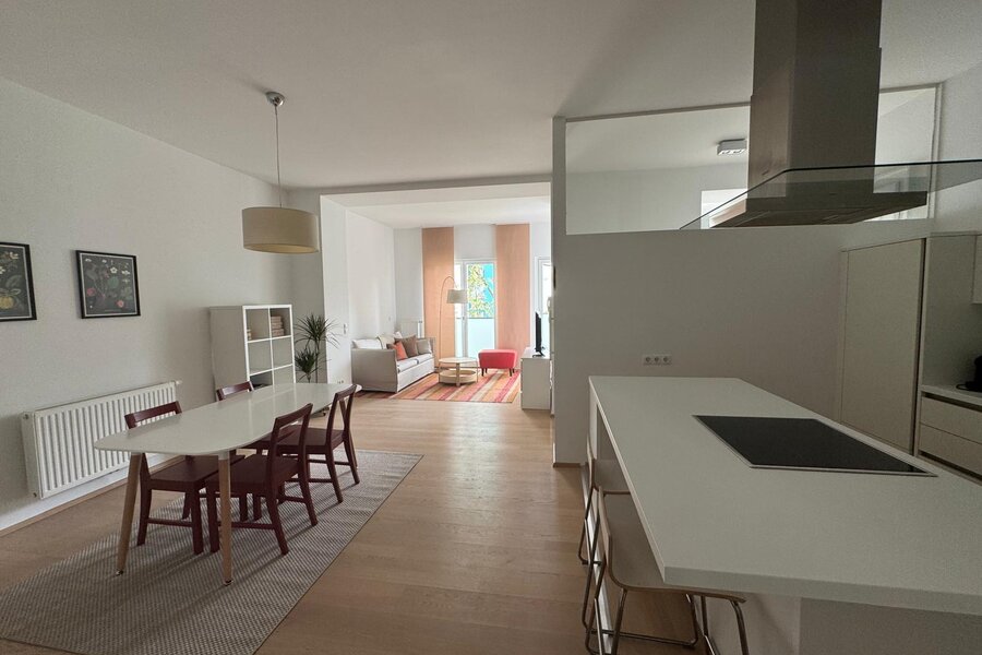 Living and dining area, kitchen