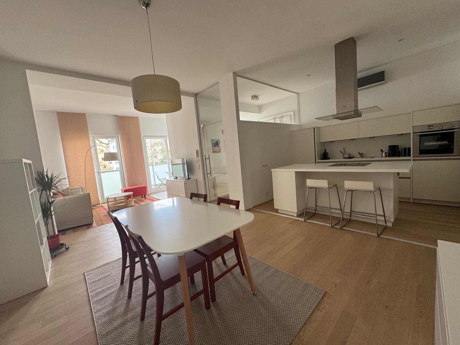 Living and dining area, kitchen