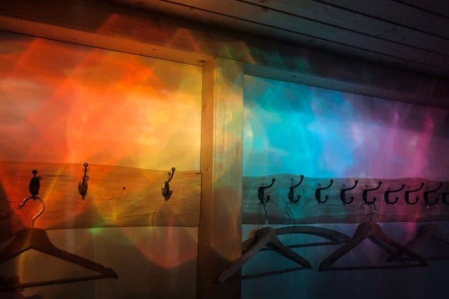 the light is natural sunlight coming through see-through tiles
