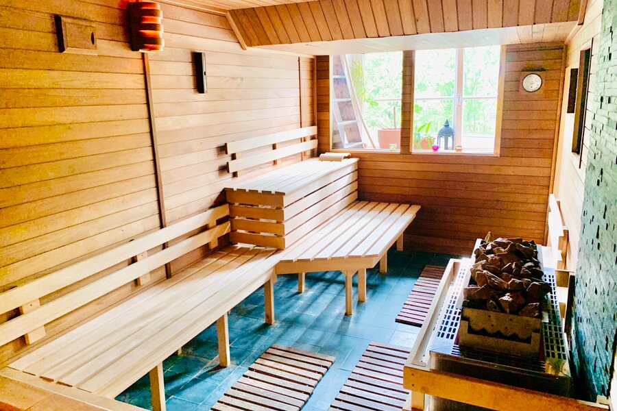 mit Blick über Berlin und Sonnenuntergang