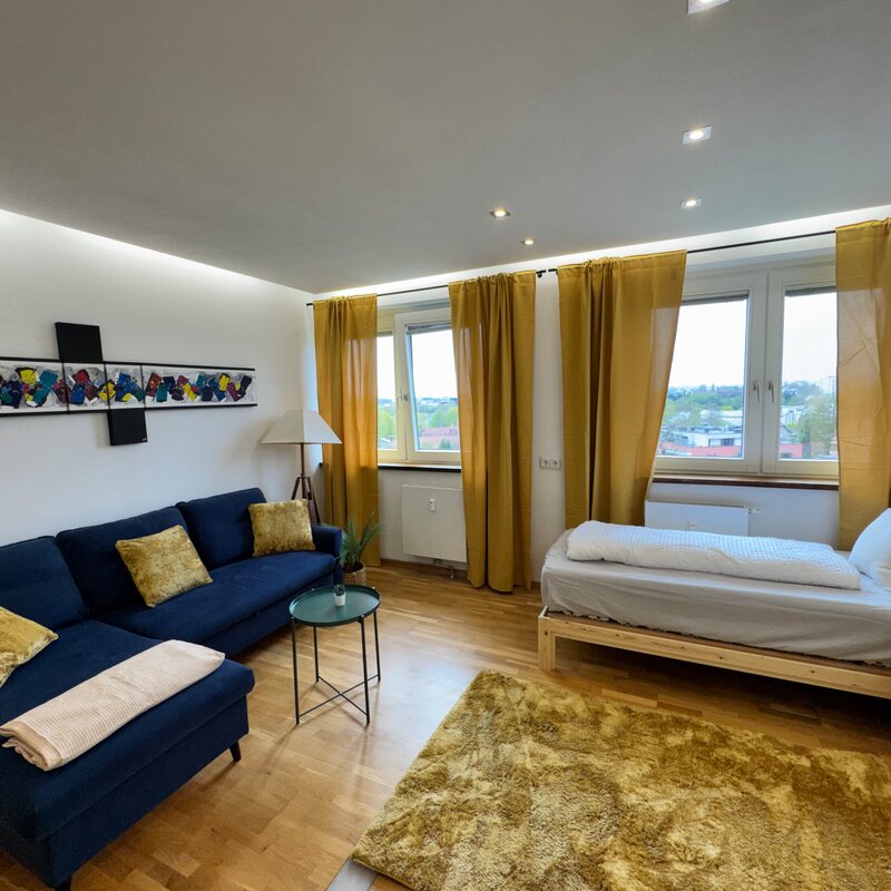 Möbliertes 1-Zimmer Apartment mit Panoramablick – Kurzzeitmiete & Wohnen auf Zeit in Linz für 1 bis 6 Monate.