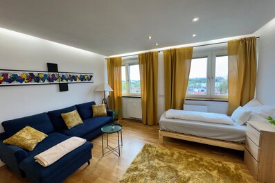 Möbliertes 1-Zimmer Apartment mit Panoramablick – Kurzzeitmiete & Wohnen auf Zeit in Linz für 1 bis 6 Monate.