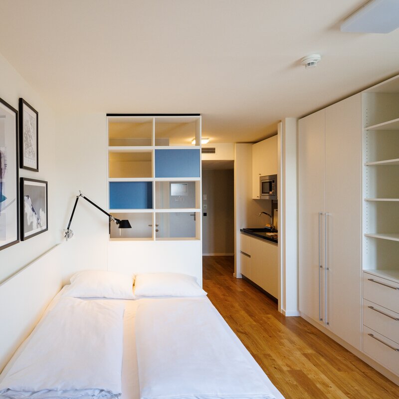 Helles Studio-Apartment mit Schlafbereich & Küchenzeile – Kurzzeitmiete & Wohnen auf Zeit für 1 bis 6 Monate in Wien