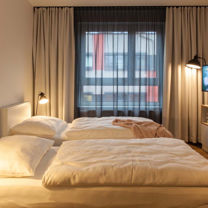 Möbliertes 1-Zimmer Apartment mit Twin-Betten – Kurzzeitmiete Wien, Wohnen auf Zeit für 1 bis 6 Monate