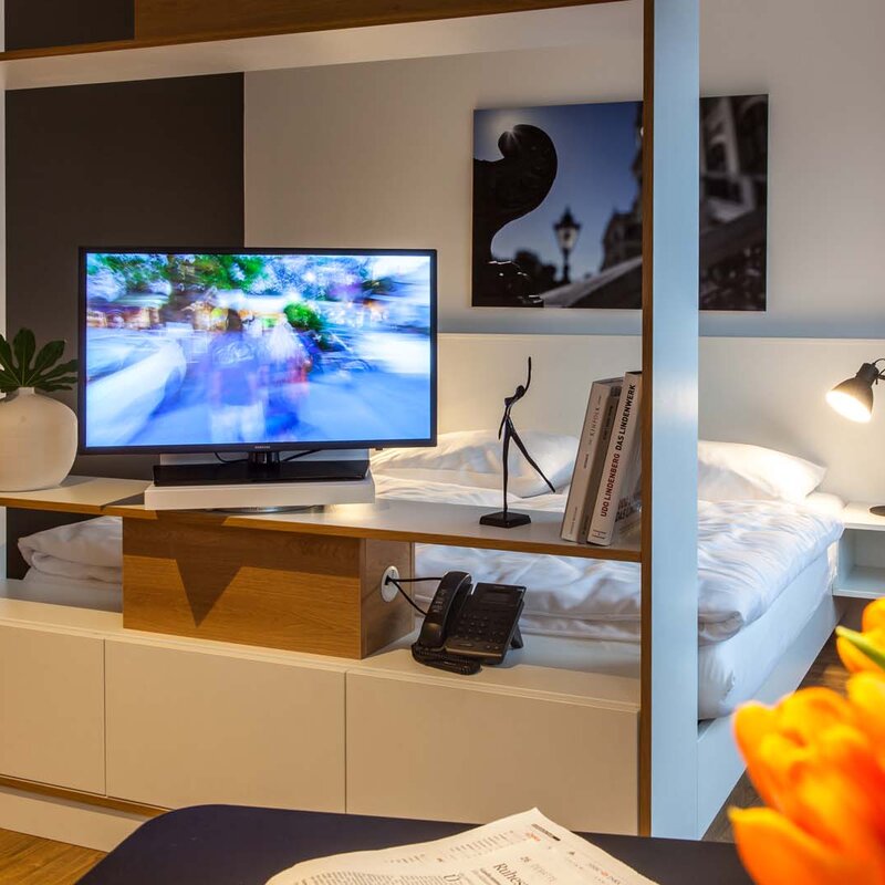 Modernes 1-Zimmer Apartment mit TV & Doppelbett – Kurzzeitmiete Wien, Wohnen auf Zeit für 1 bis 6 Monate