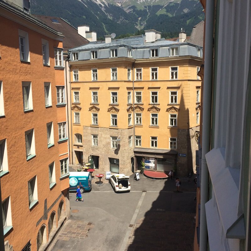 Blick aus Erkerfenster