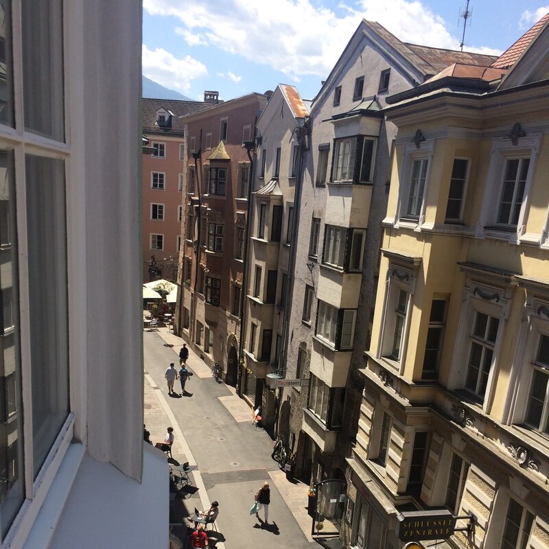 Blick aus Erkerfenster