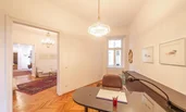 large, functional office space with a large desk