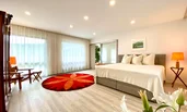 Schlafzimmer mit Doppelbett | © H. Weißenberger