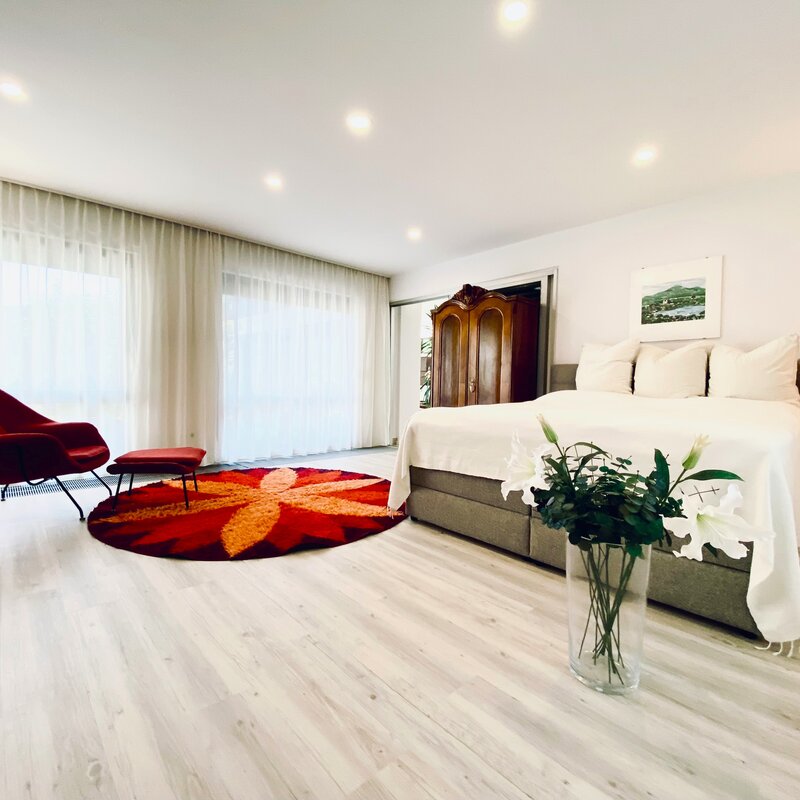 Schlafzimmer mit Doppelbett | © H. Weißenberger