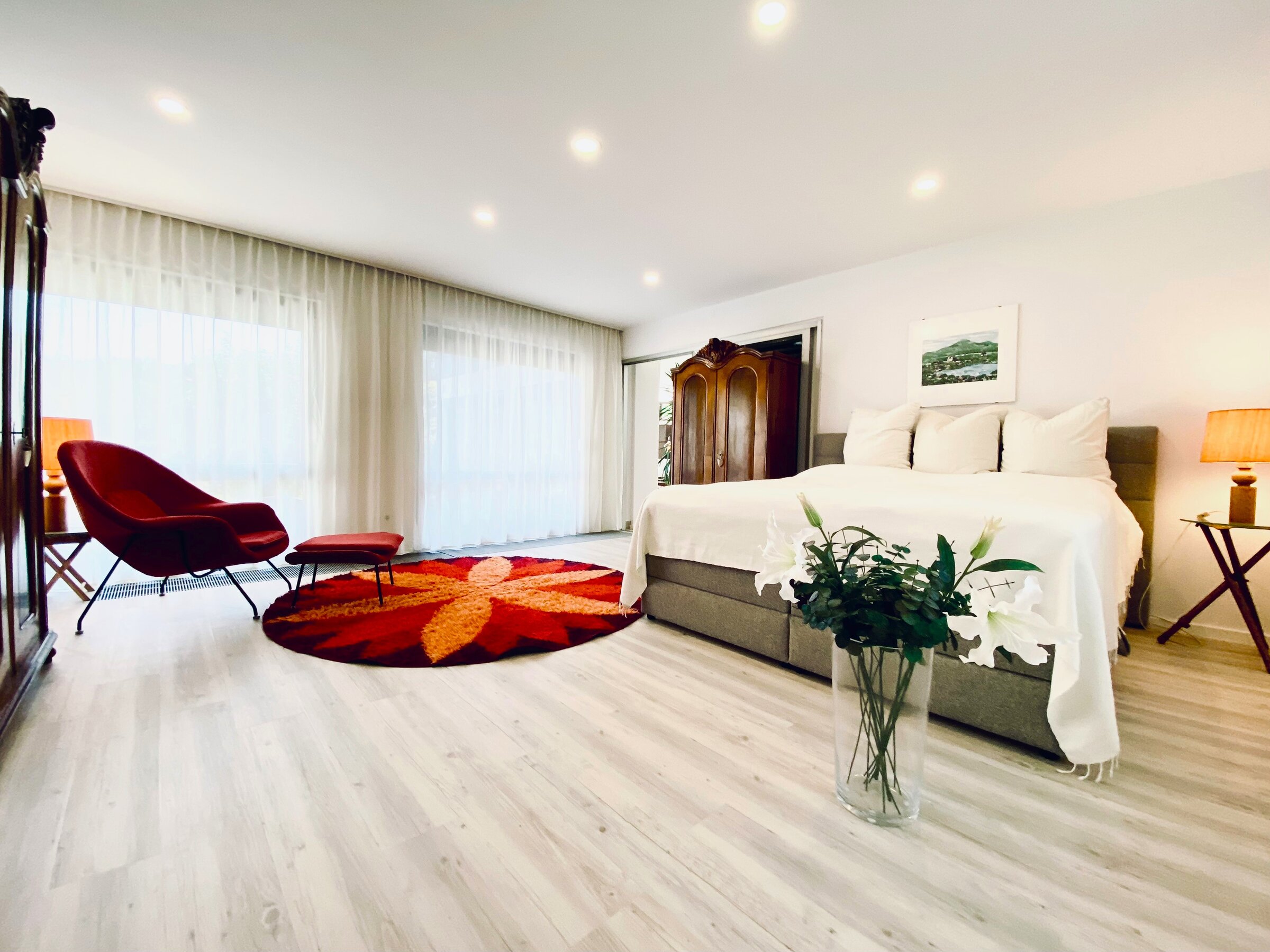 Schlafzimmer mit Doppelbett | © H. Weißenberger