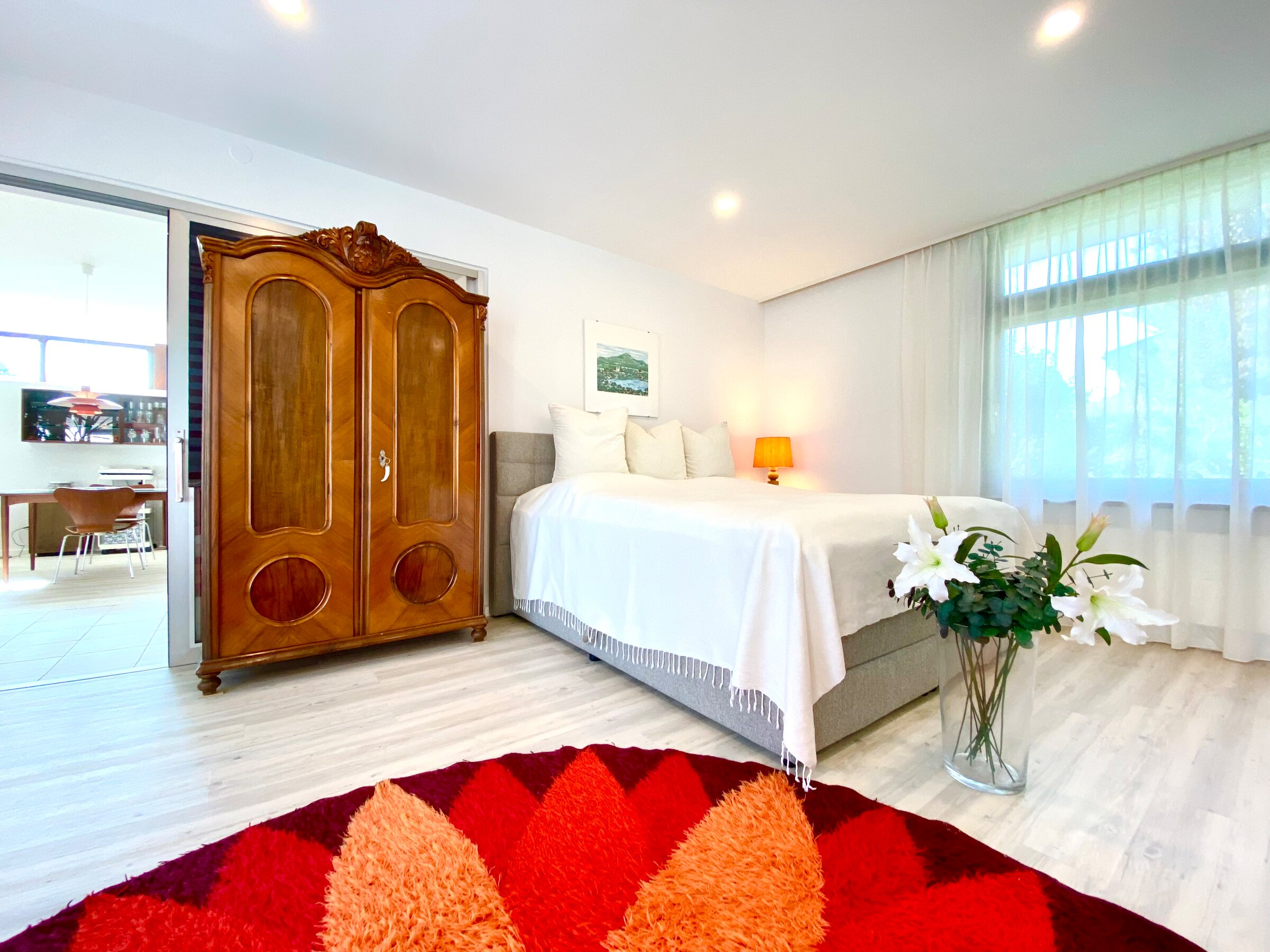 Schlafzimmer mit Doppelbett | © H. Weißenberger