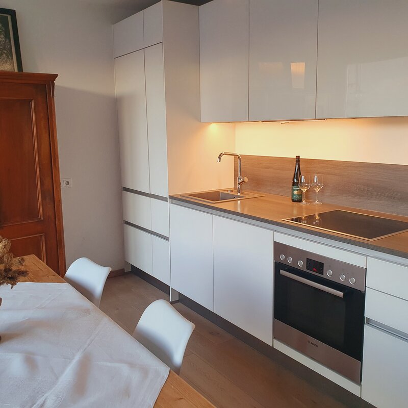 open kitchen in living room